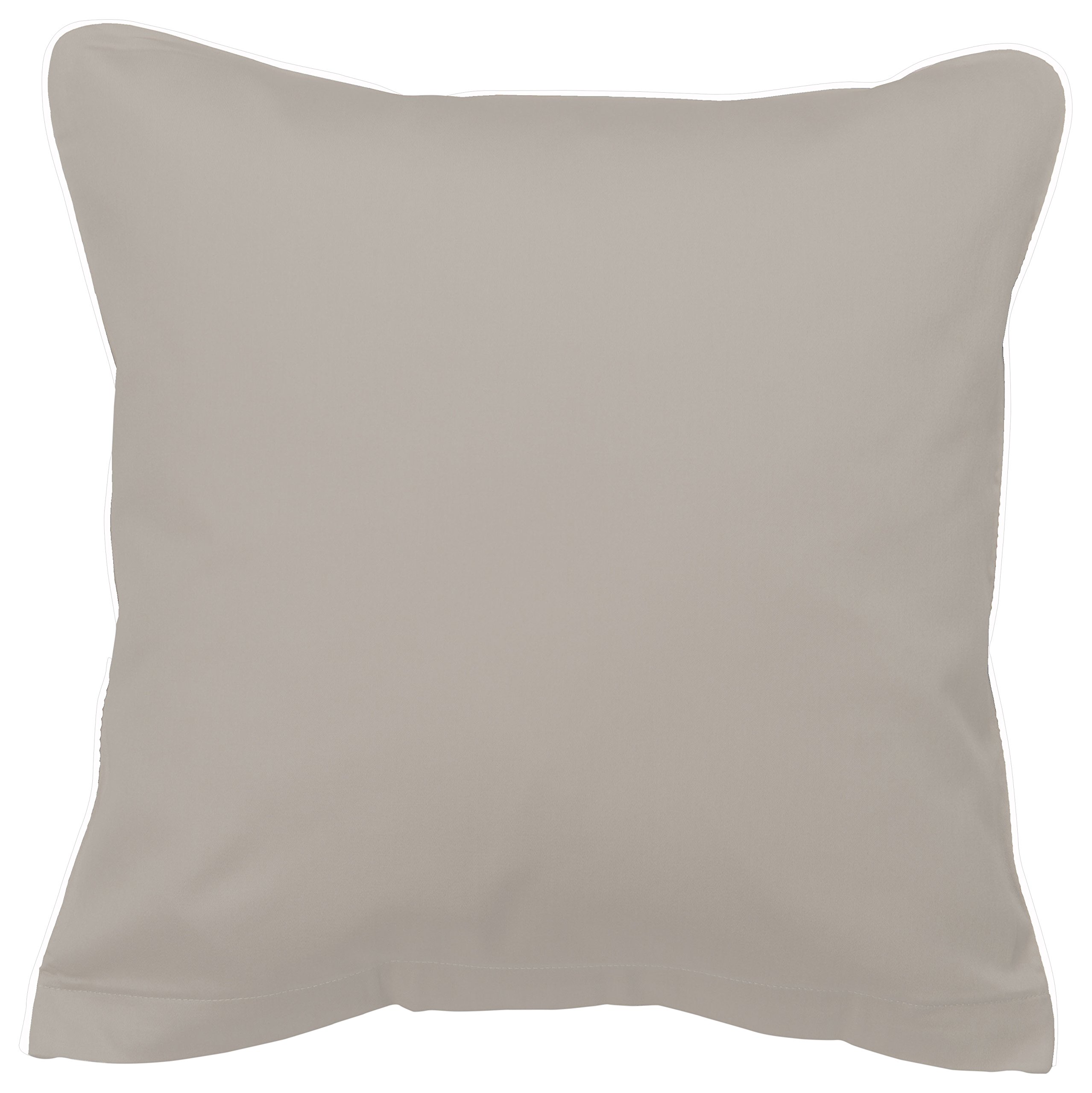 fleuresse Colours Pillowcase with Piping / 40x40 Grey, Square