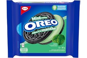 OREO Mint Creme Chocolate Sandwich Cookies, 261 g, Baked in Canada