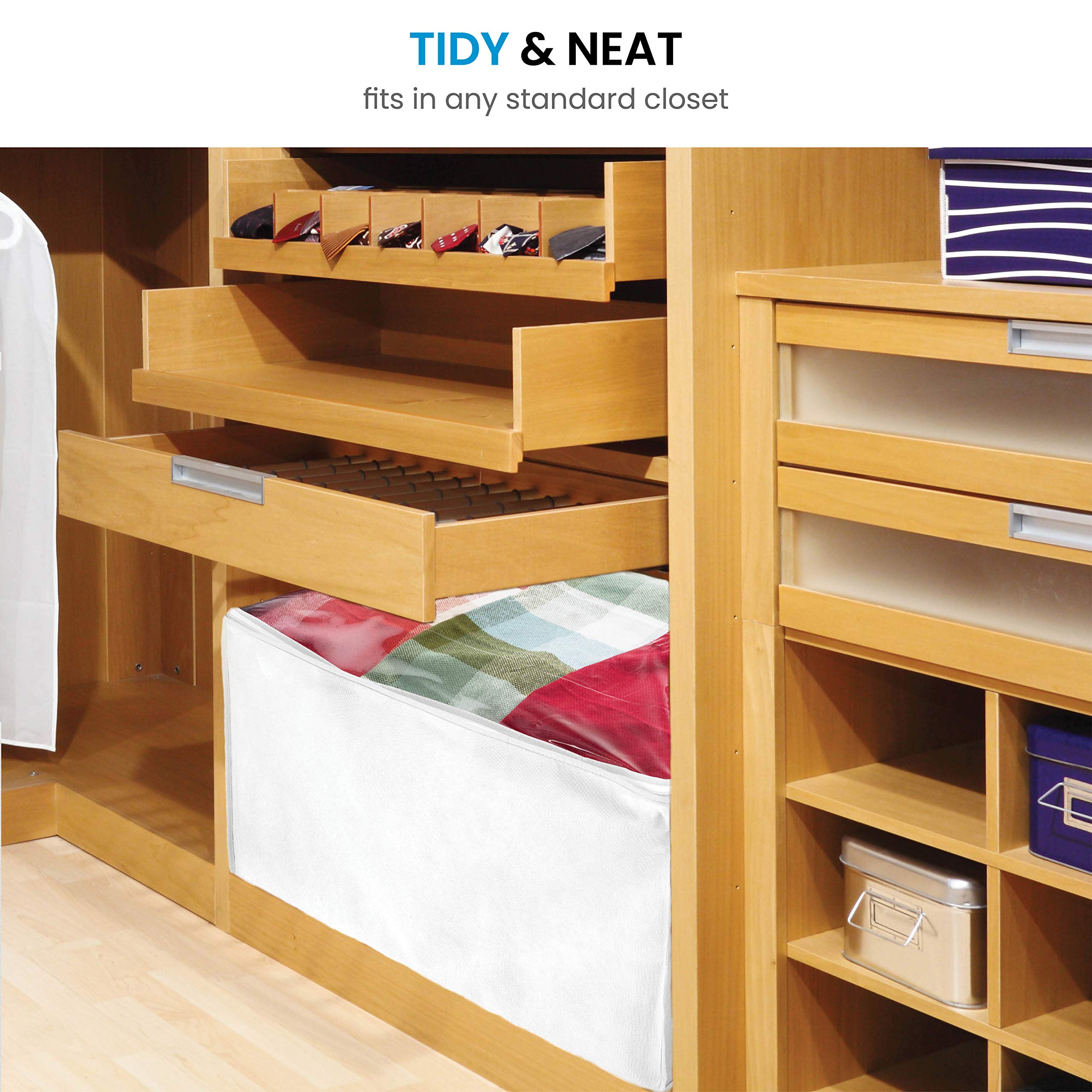 ZOBER Jumbo Blanket, Storage Bags with Zipper, Comforter Underbed