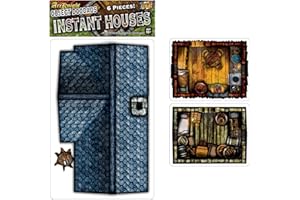ARCKNIGHT Instant Houses - 6pc Double-Sided Building & Terrain Pieces for Starters & Masters Alike - Roleplaying Objects for Dungeons & Dragons - Immersive Map Accessories for DnD 5E,Pathfinder & Warhammer RPGs