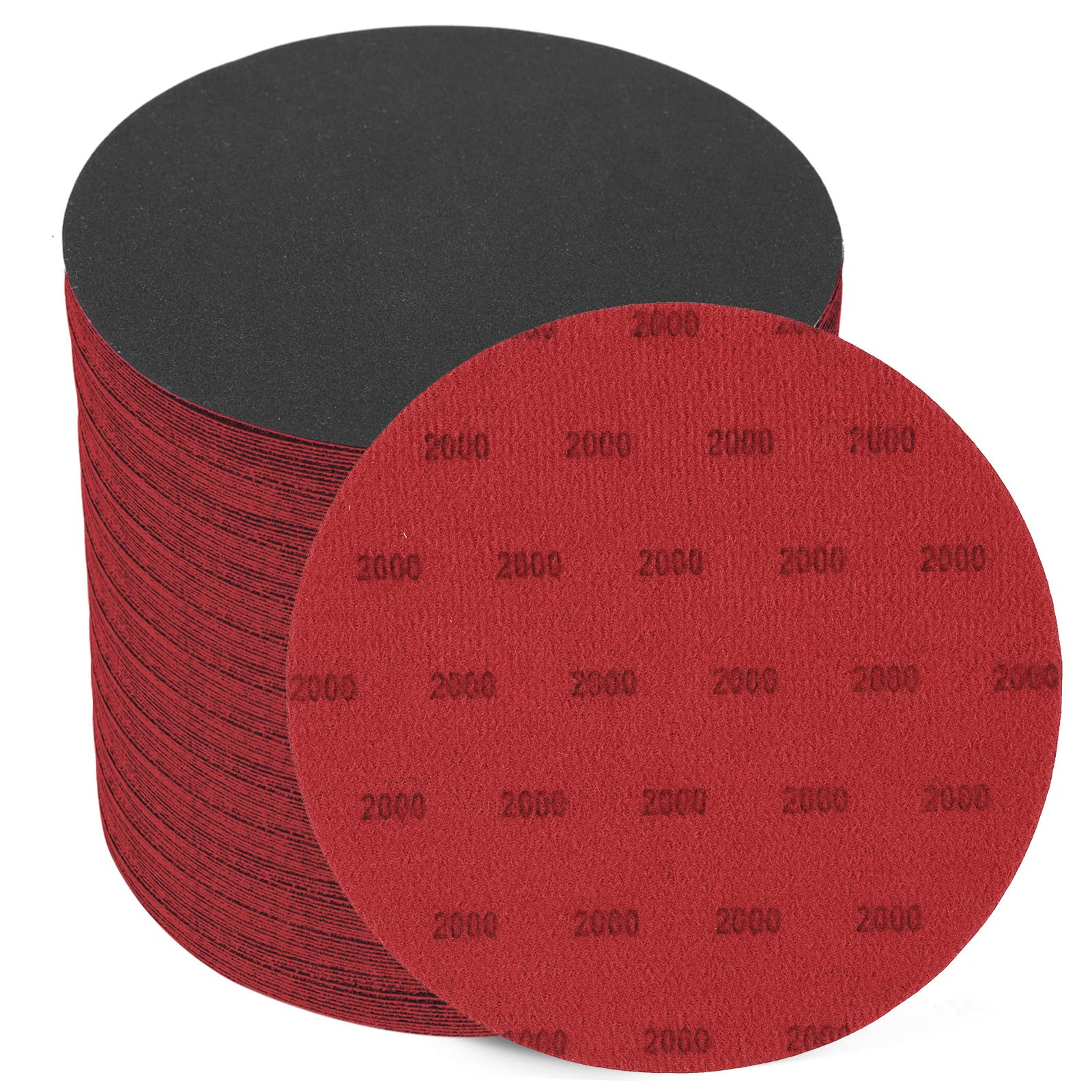 Photo 1 of 6 Inch 2000 Grit Sanding Disc, GOH DODD 25 Pieces Wet Dry Sandpaper Hook and Loop Sanding Pads Silicon Carbide Sand Paper for Random Orbital Sander Auto Metal Glass Resin Wood Polishing Sanding