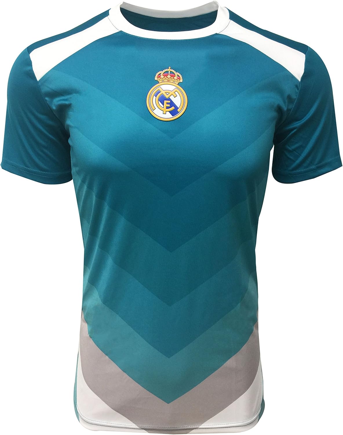 Real Madrid Official Training Jersey for Kids and Adults, Teal Color, Shirt (Adult Small 