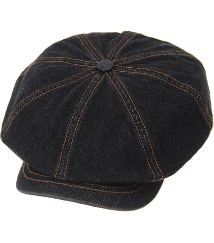 Amazon.com: Sanfly Denim Painters Hat Retro Octagonal Hat Trendy