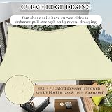 RICHIE Sun Shade Sail 3x3m Square Waterproof 98% UV Block with Rope view 3