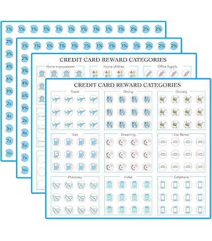 Budget Planning Sticker Sheets Credit Card Bill Due Stickers - 80-Pack ...