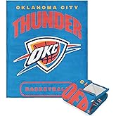 Northwest NBA Oklahoma City Thunder Silk Touch Sherpa Throw Blanket, 50" x 60", High Block