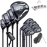 PGM Men&rsquo;s Complete Golf Club Set with Adjustable Titanium Driver | Easy Launch Design with Distance, Forgiveness and Better Ball Control.