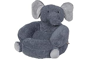 Trend Lab Elephant Toddler Chair - Plush Pillow Kids Chair, Comfy Animal Chair for Toddlers 1-3 Years Old, 21x19x19 Inches - Baby Chair, Soft Toddler Lounge Chair, Kids Bean Bag Chair Alternative