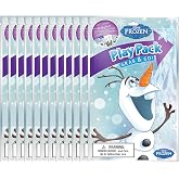 Bendon Frozen Olaf Grab &amp; Go Play Packs, 12-Pack, Includes 4 Crayons, 1 Sticker Sheet, 24-Page Mini Fun Size Coloring Book