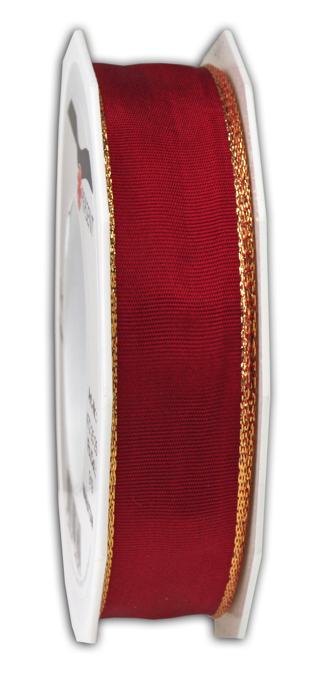 Präsent - Manhattan Wired Taffeta Ribbon Ruby Red 25-m-Roll 25 mm width — image 1