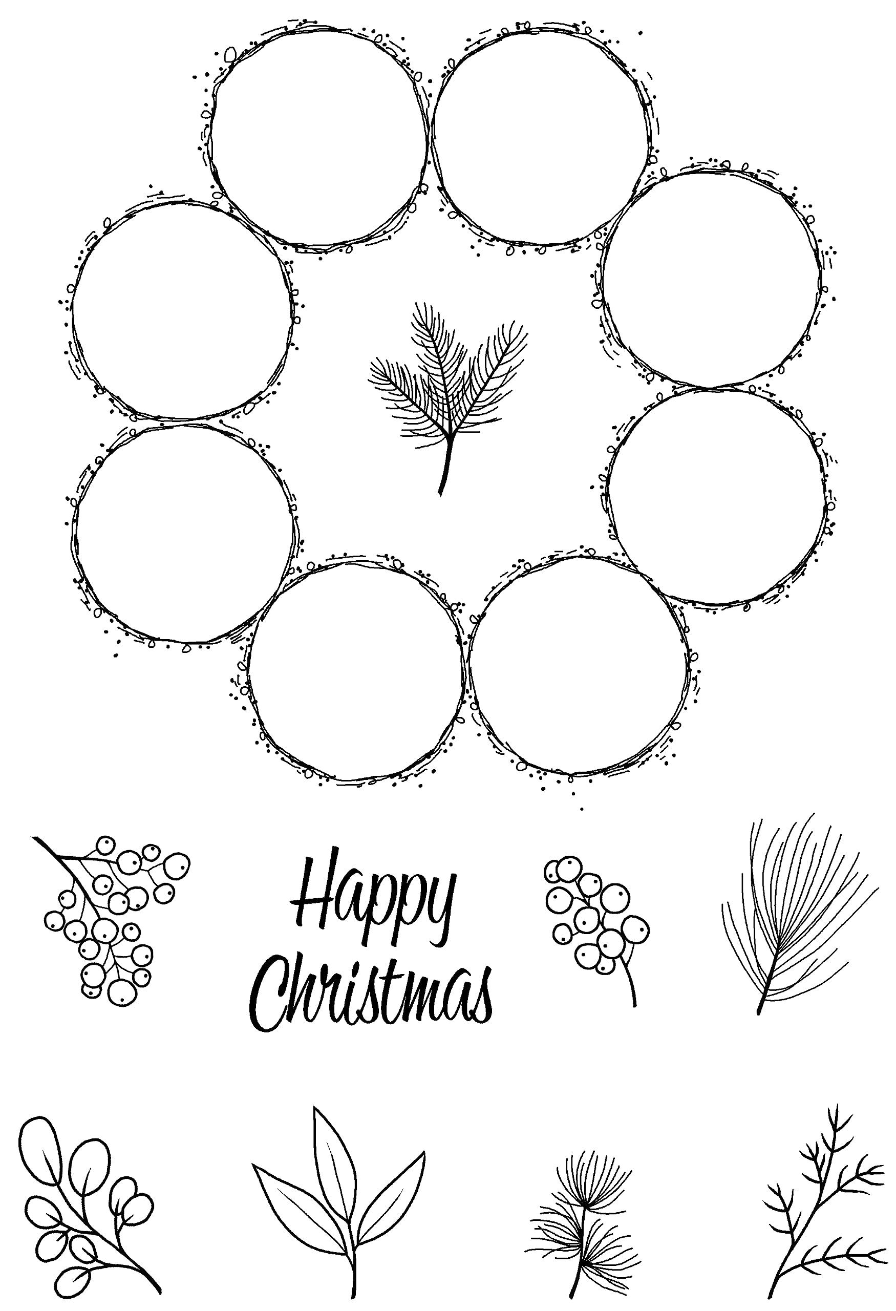 Woodware Clear Stamp Set-Bubble Circle, 4 in x 6 in