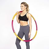 HEALTHYMODELLIFE Exercise Fitness Hoop by Healthy Model Life - Easy to Spin, Premium Quality and Soft Padding Weighted Hoop