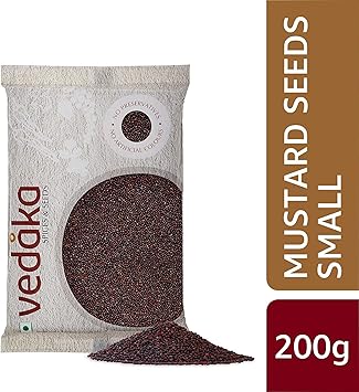 Amazon Brand - Vedaka Mustard Seeds (Rai) Small, 200g