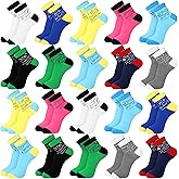 Xuhal 20 Pairs Christian Socks Gifts Bulk Inspirational Words Religious Jesus Bible Verse Cotton Socks for Adults Men Women