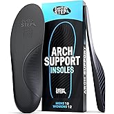 Arch Support Insoles for Men Plantar Fasciitis Insoles, High Arch Support Insoles, Orthotic Pain Relief, All Day Comfort (Mens 13-13.5)