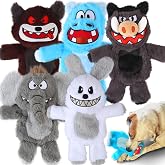 No Stuffing Dog Squeaky Toys,Tough Dog Toys for Aggressive Chewers | Squeaker and Crinkle to Keep Them Busy .Double-layer Reinforced Stitching. Suitable for Small Medium Large dogs
