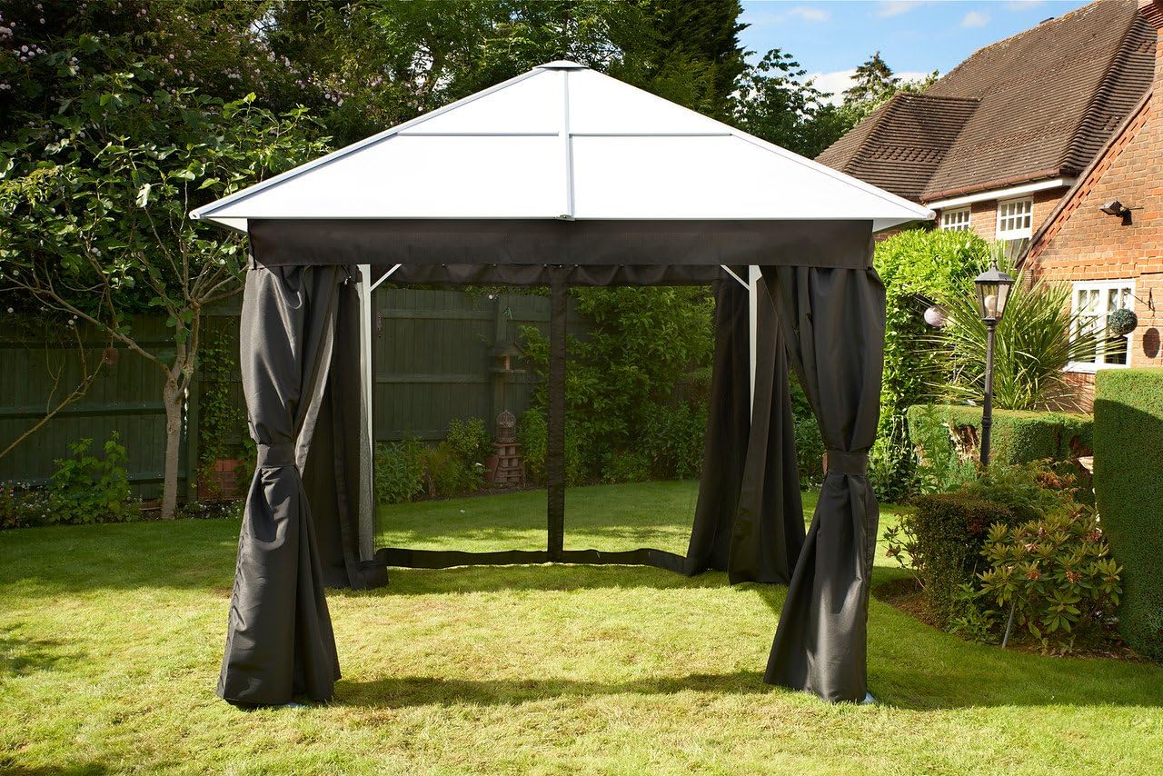 glendale GL1259 3 x 4 m Rectangle Polycarbonate Gazebo - White