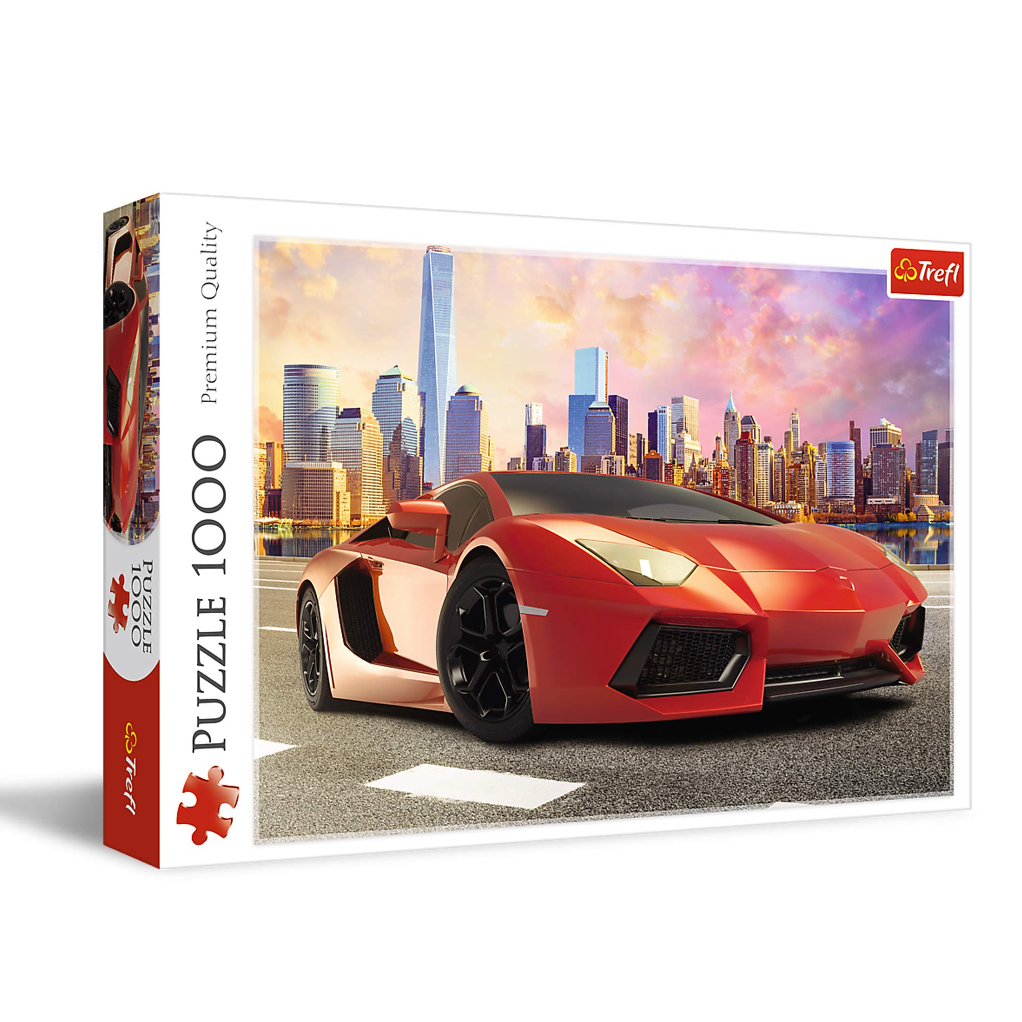 Trefl Sunset Ride - 1000 Piece Jigsaw Puzzles for Adults & Children Aged 12+ Supercar City Skyline Puzzle