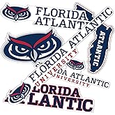Desert Cactus Florida Atlantic University Sticker Florida Atlantic Owls Vinyl Decal Laptop Water Bottle Car Scrapbook Sheet (Type 2-2)
