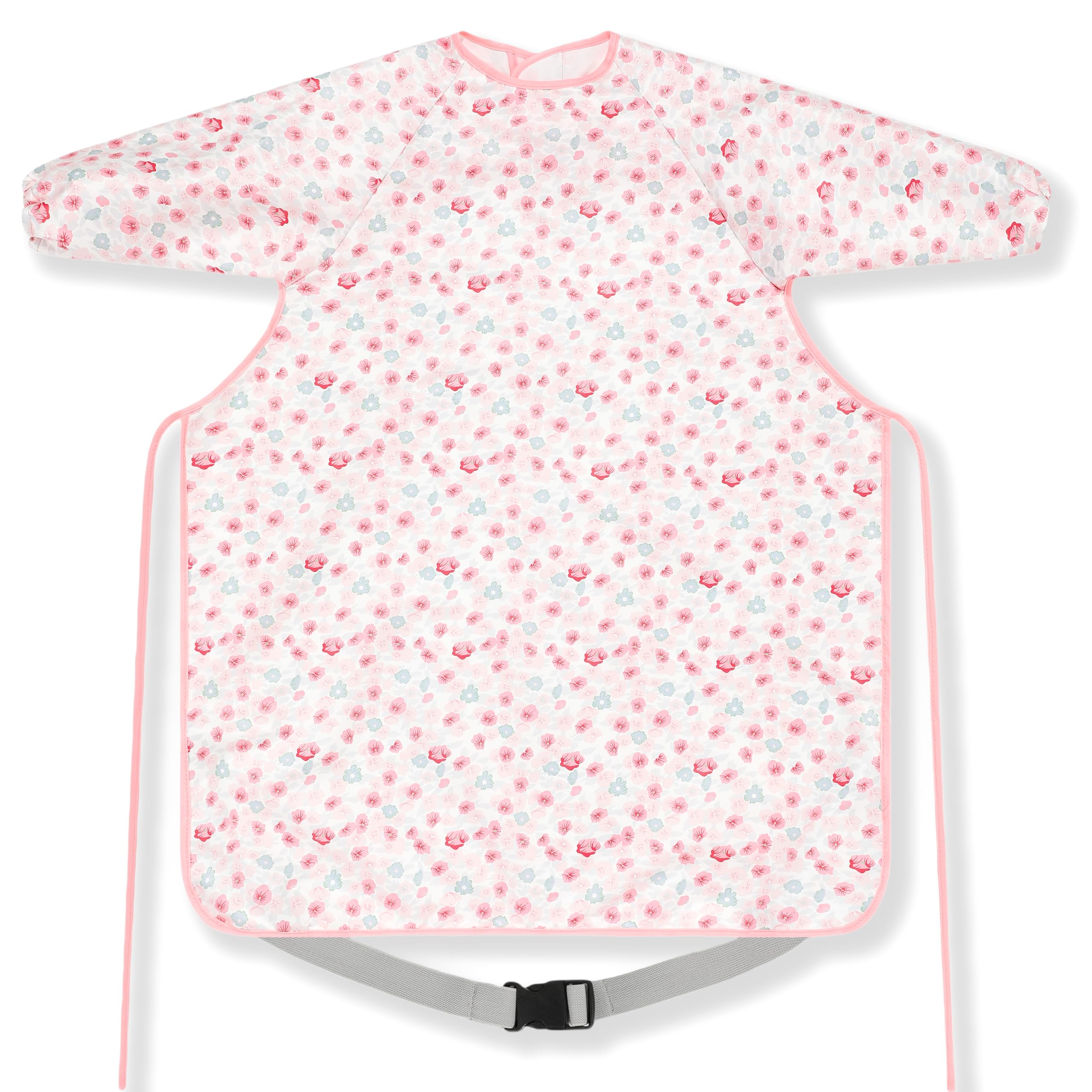 TSD Baby Weaning Bib - Long Sleeved Bib Toddler bibs 6～36Months Waterproof Attaches and Fully Cover to Baby Highchair Pushchair wipeable Machine Washable