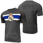 Icon Sports Men Compatible with Real Madrid Sublimation Logo Poly Soccer Jersey - White