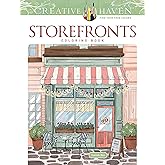 Creative Haven Storefronts Coloring Book: Time to Go Shopping for Jewelry, Shoes, Antiques, Toys and More! (Adult Coloring Books: USA)