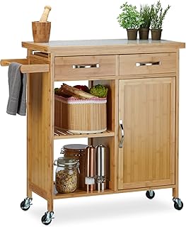 Relaxdays Küchenwagen mit Marmorplatte (10020947)