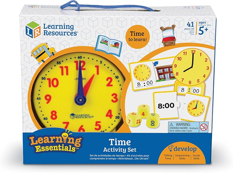 Horloge Éducative Enfant – Kit Lecture de l’Heure Analogique et Numérique – Jeu Montessori 5 Ans+ – Ressources Maternelle & Primaire