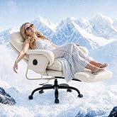 FLEXISPOT Cooling Ergonomic Office Chair with Footrest, Beige, HC4 Cool | Multi-Task Indoor Lounge Chair with 90-165° 4-Level