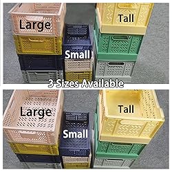 Domiella 2-Pack Crates for Storage, Storage Crates