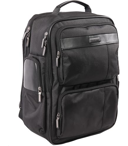 Brookstone Luggage Hayes Laptop Backpack, Black/Gold, 18 Inch : Electronics