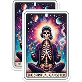 (2 Pack) Spiritual Gangster Stickers - Skeleton Meditation Stickers - Mystery Universe Stickers - 5