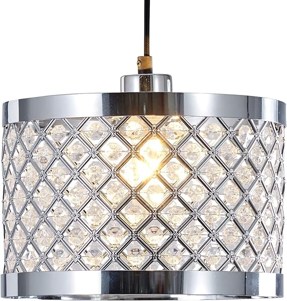 INNOTECK Acrylic Moda Sparkly Ceiling Pendant Light Shade, Steel