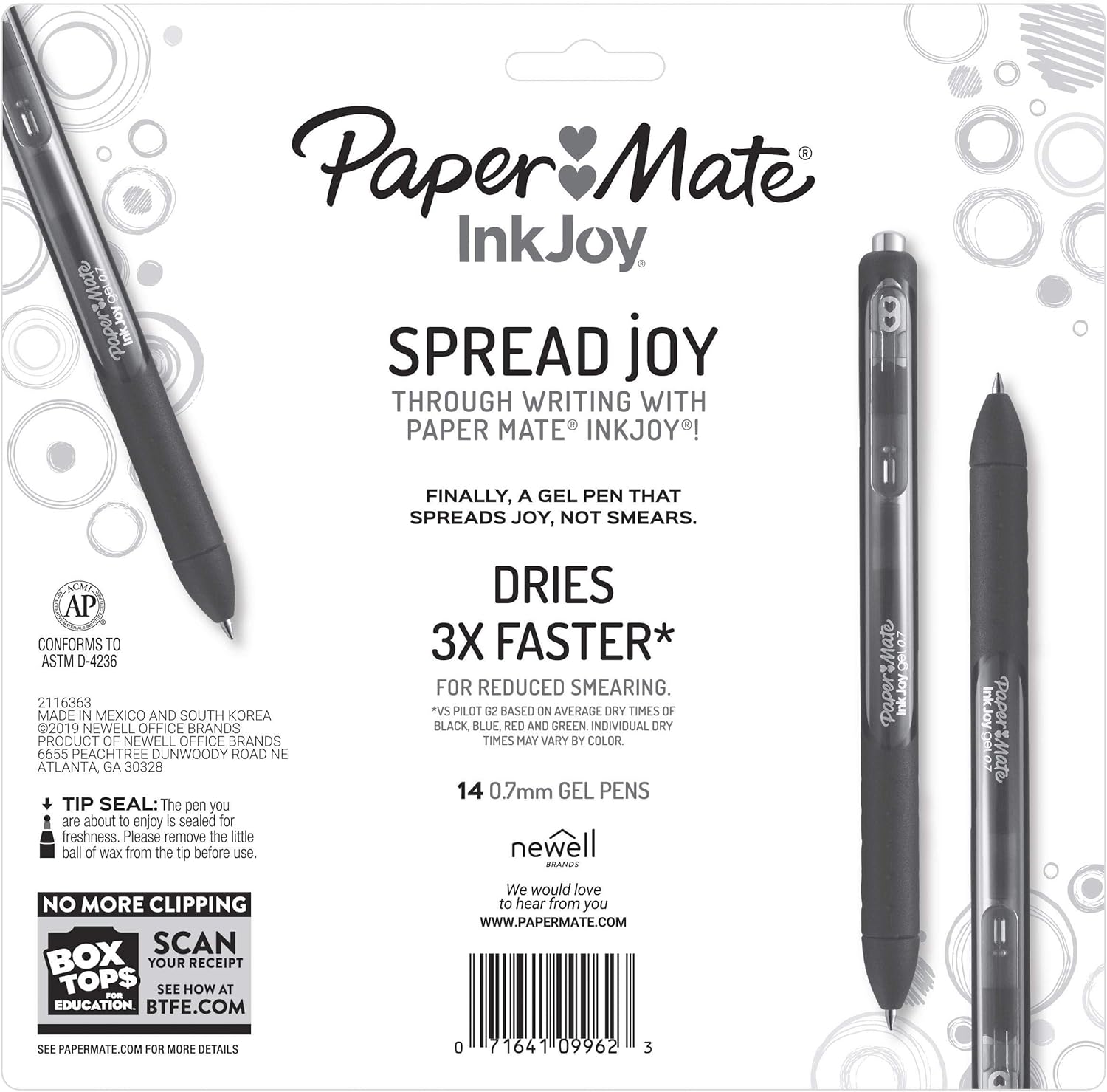 Paper Mate Gel Pens, InkJoy Pens, Medium Point, Assorted, 14 Count: Office Products