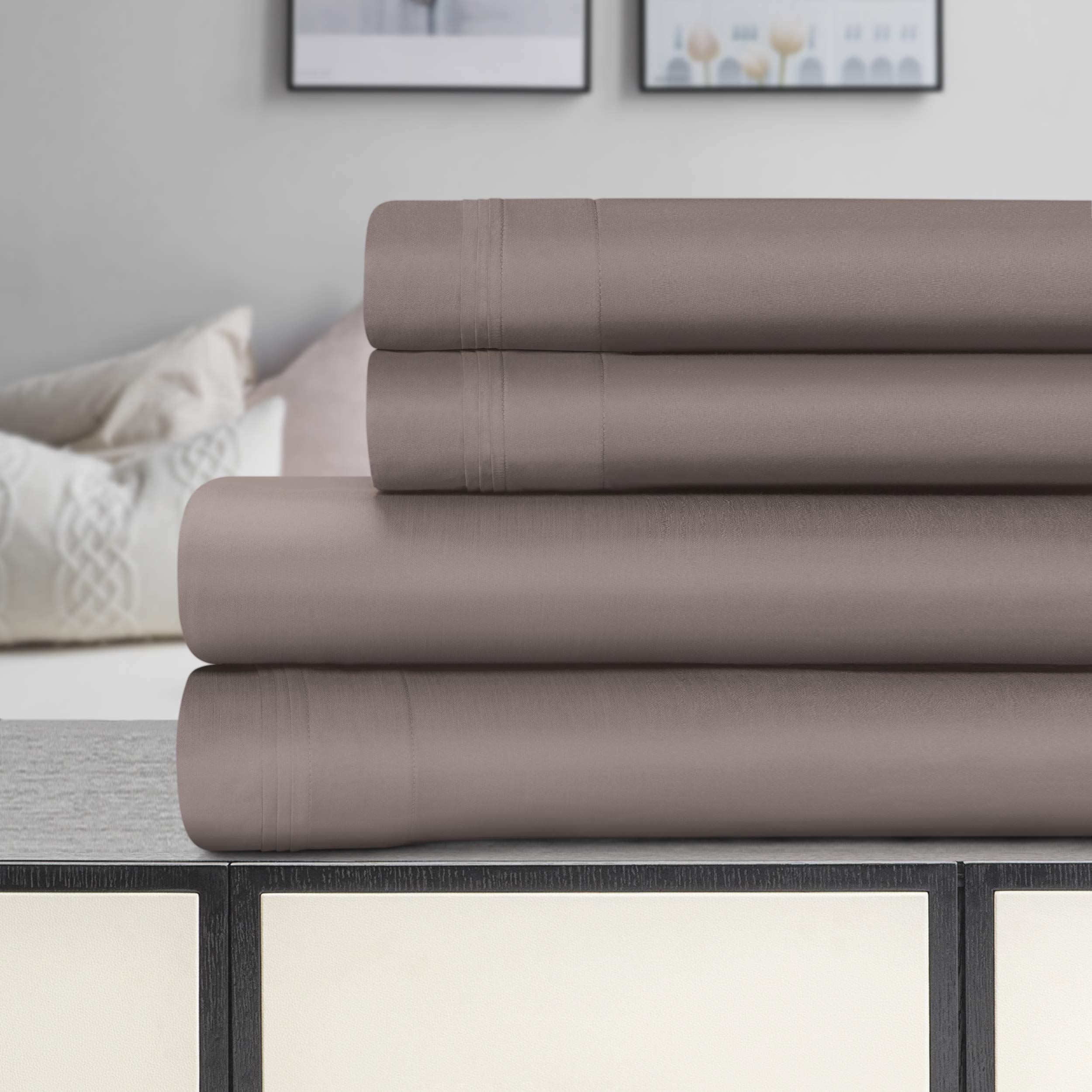 SUPERIOR Egyptian Cotton Sheet Set. - Sarasota Premium  Luxury 1500-Thread Count 100% Egyptian Cotto