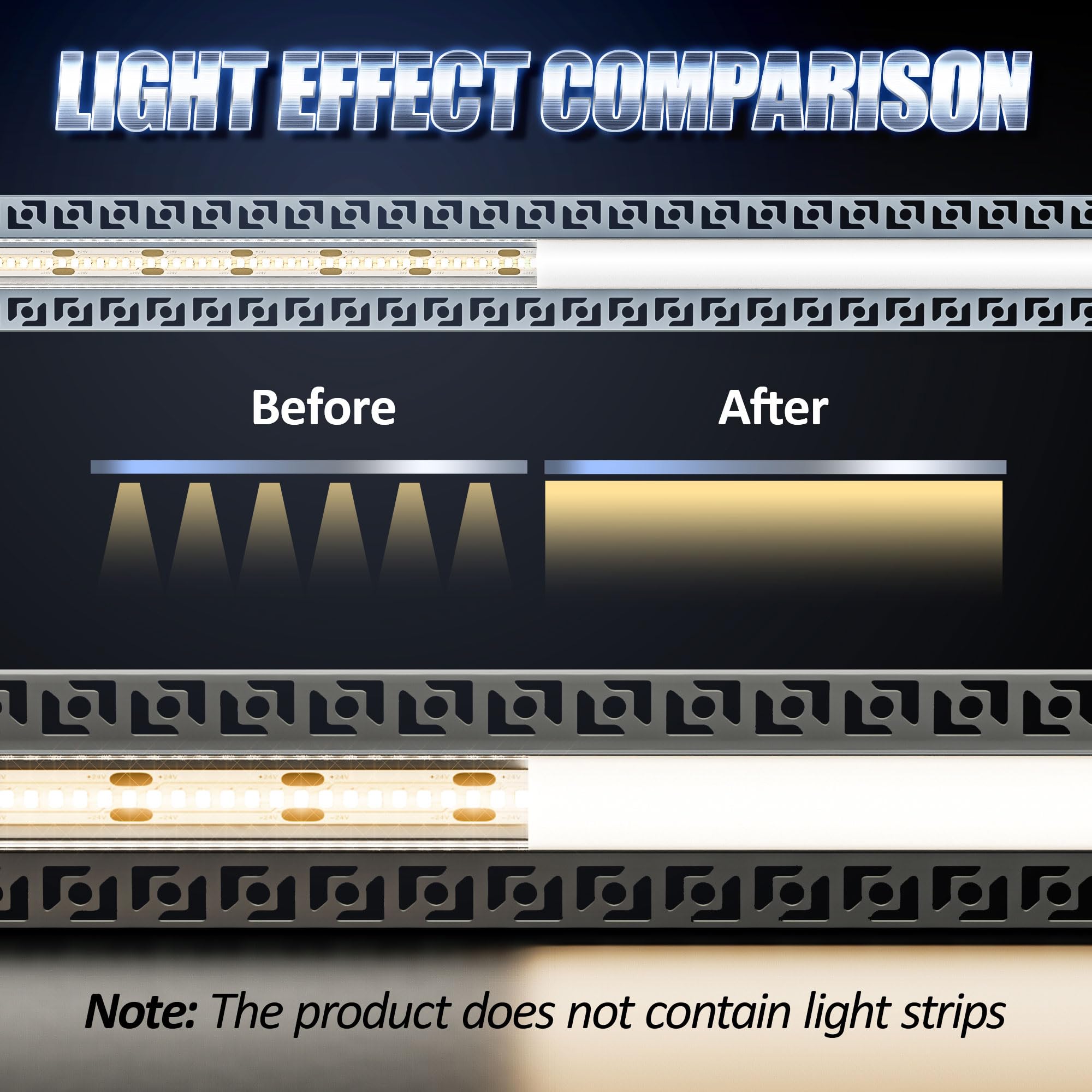 10× LED Trockenbauprofil 2M für 20mm LED Streifen – Aluminium Unterputzprofil für Trockenbau, kompatibel mit Philips Hue & Groove, Decke Wand indirekte Beleuchtung (LED Drywall Profile -2M, 10) 4