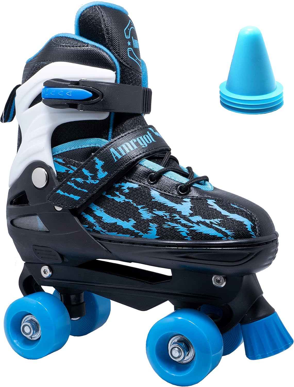 Amrgot Fun Roll Adjustable Canvas Roller Skates with Four Piles