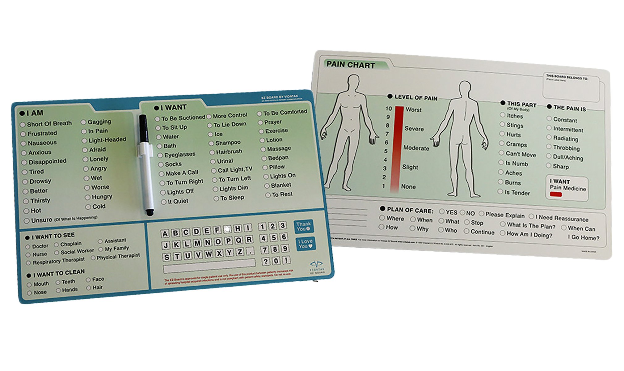 EZ Board Vidatak Patient Communication Board, English by EZ Board Get