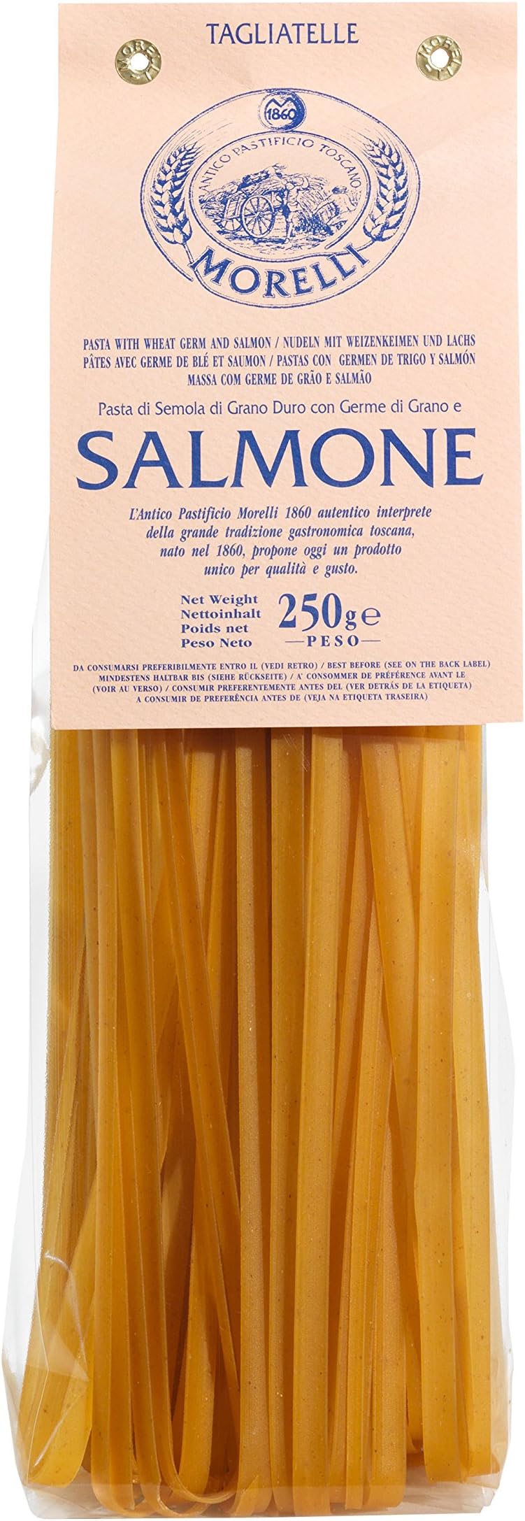 Morelli Pasta Factory - Tagliatelle with Salmon - gr. 250 x 16