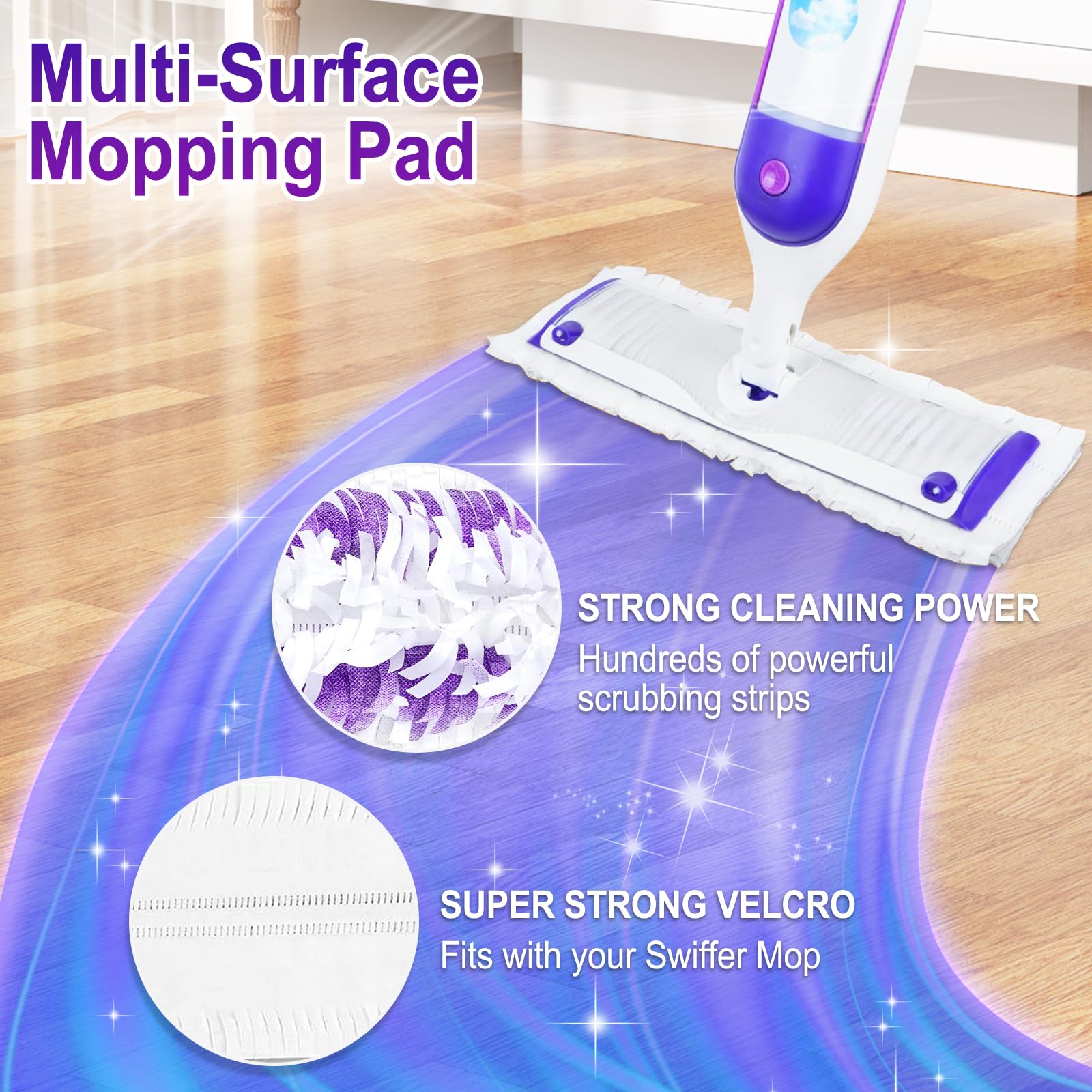 20 Pack Disposable Power Mop Pads for Swiffer Power Mop Pads,Compatible with Swiffer Power Mop Refills,Thickened Multi-Surface Replacement for Swiffer Wet Pads Refill on All Finished Floors