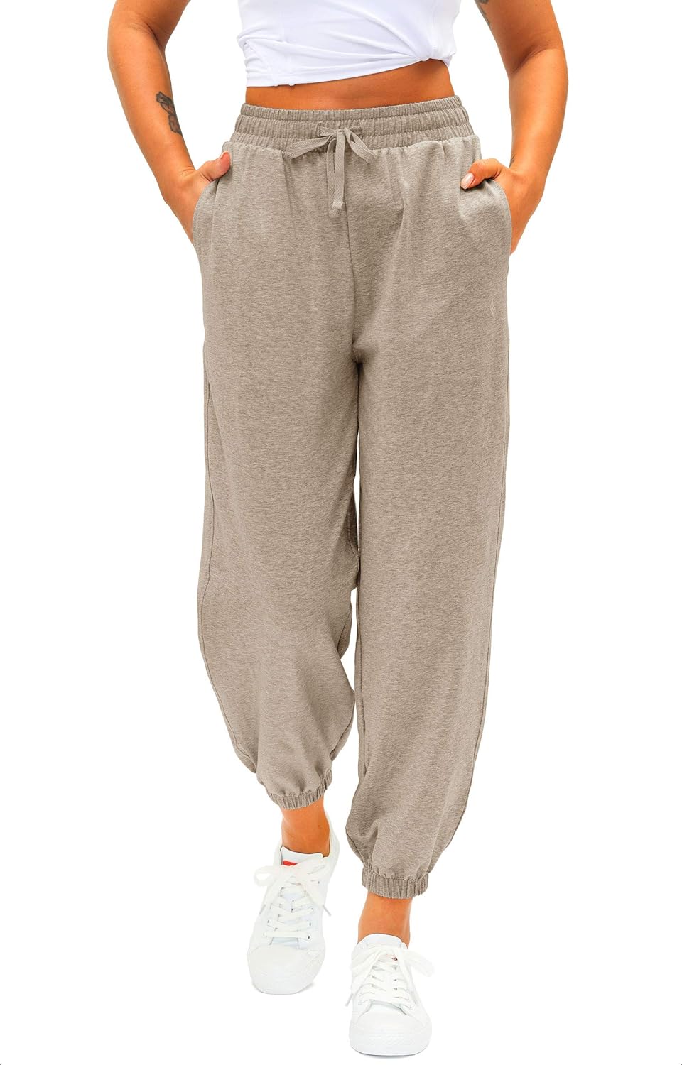 Women's Cotton Sweatpants High Waisted Pants with Pockets Athletic Fit Joggers for Women Lounge, Jogging at  Women’s Clothing store