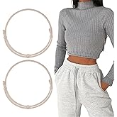 WHIPPY 2Pack Tuck Band Tool for Women Elastic Stretch Belts Tucking Shirts Sweater Cropping Belt Adjustable Crop Band for Top