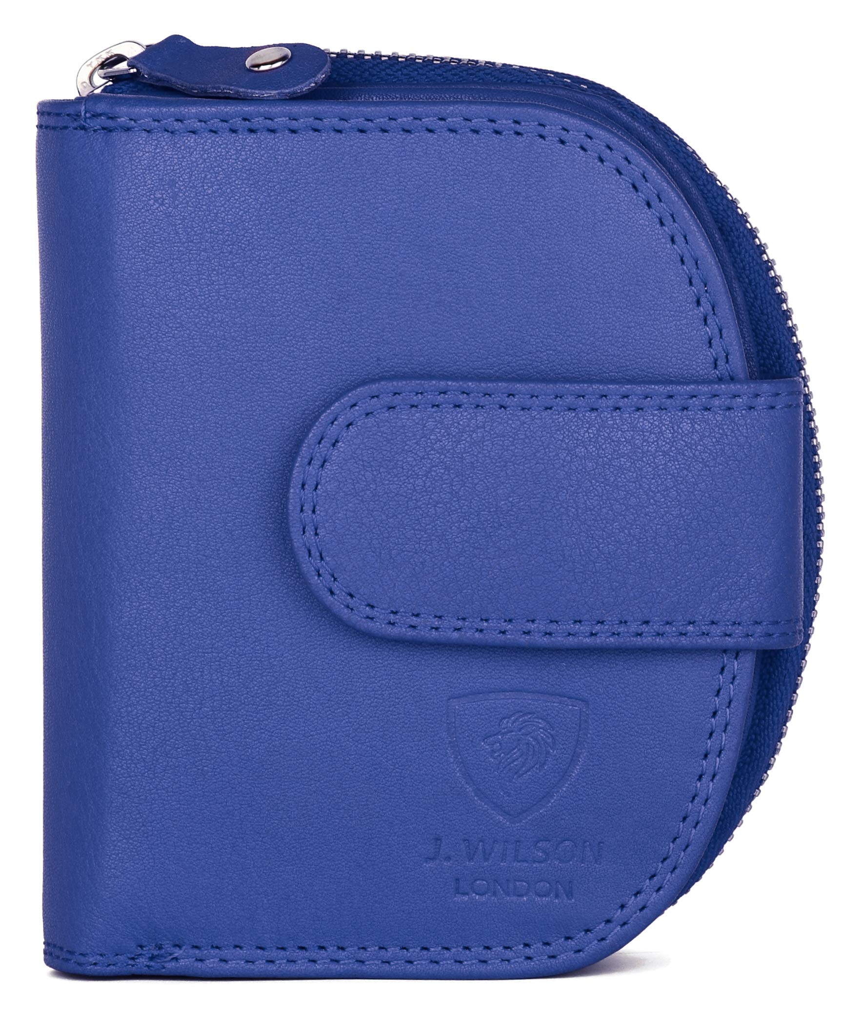 J. Wilson London Ladies RFID Safe Designer Leather Purse Card Women Wallet Zip Pocket Boxed
