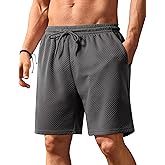 Ekouaer Men's Shorts Casual Elastic Waist Drawstring Pajama Bottoms Summer Shorts