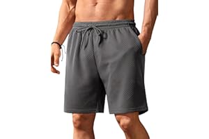 Ekouaer Men's Shorts Casual Elastic Waist Drawstring Pajama Bottoms Summer Shorts