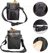Lanktoo Dog Treat Pouch Bag with Poop Bag Holder Waterproof Nylon Adjustable view 8