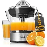 LEBENLANG Orange Juicer Electric - 2 cones &amp; BPA-free I High juice yield &amp; Large Volume I 24oz Lemon Juicer Squeezer I Electric Citrus Juicer Orange Juice Press Juicers Exprimidor De Naranjas Limones
