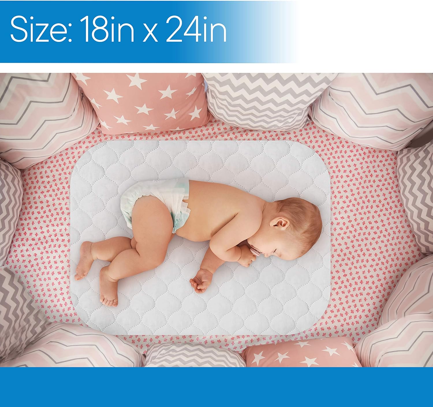 RMS Ultra Soft 4-Layer Washable and Reusable Incontinence Bed Pad - Waterproof Bed Pads, 34"X36": Health & Personal Care