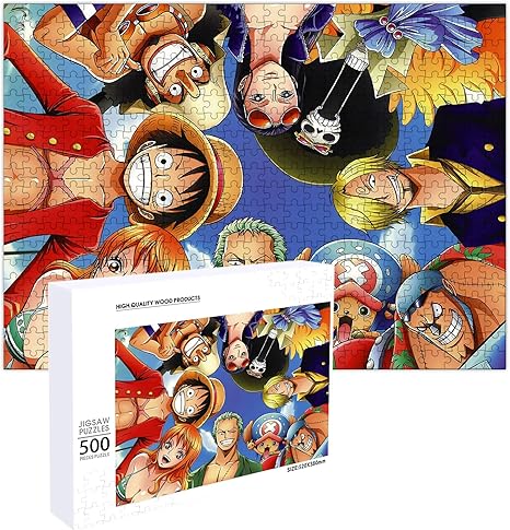 Amazon ワンピース パズル 500ピース 38x52cm ルフィ ナミ ゾロ サンジ ウソップ チョッパー ニコロビン フランキー ブルック 人気 キャラクター One Piece パズル 木製 知育 かたはめパズル 大人 キャストパズル 美しい包装箱 ジグソーパズル ホビー