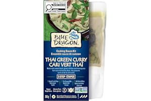 Blue Dragon Thai Green Curry 3 Step Meal Kit, Cooking Sauce, Authentic Thai Curry, Vegan, No Artificial Flavours, 253g